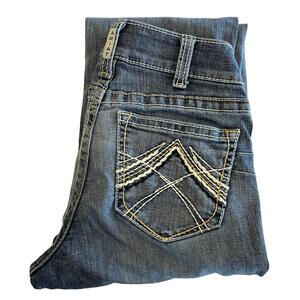 Ariat REAL Jeans Womens Sz 28S Mid Rise WhipStitch Bootcut 10016202